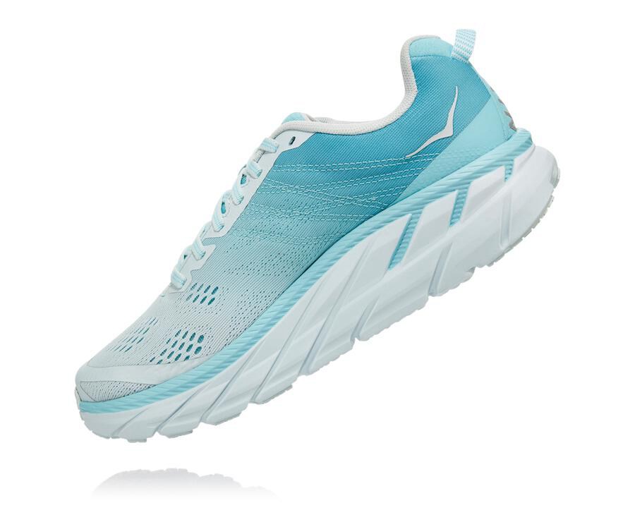 Hoka One One Clifton 6 Promenadskor Dam - Blå/Vita - HSZQC-9501